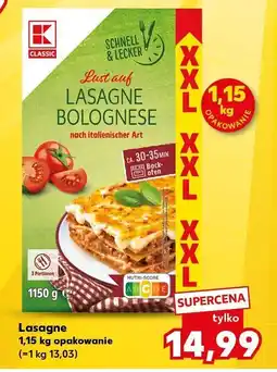 Kaufland Lasagne bolognese K-Classic oferta