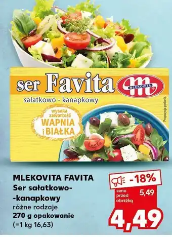 Kaufland Ser Mlekovita Favita sałatkowo-kanapkowy oferta