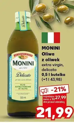 Kaufland Oliwa z oliwek Monini Delicato extra virgin oferta