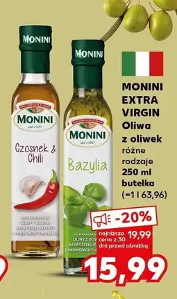 Kaufland Oliwa z oliwek Monini extra virgin różne rodzaje oferta