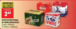 Biedronka WSZYSTKIE PIWA W WIELOPAKACH: ŻUBR, WARKA, ŻYWIEC, HARNAŚ oferta
