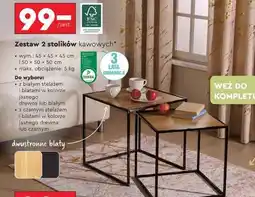 Biedronka Zestaw 2 stolików kawowych oferta