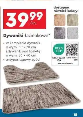 Biedronka Dywaniki łazienkowe oferta