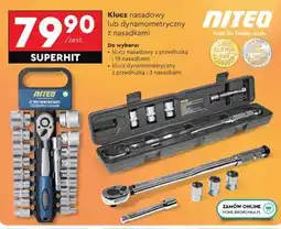 Biedronka Klucz nasadowy lub dynamometryczny z nasadkami oferta