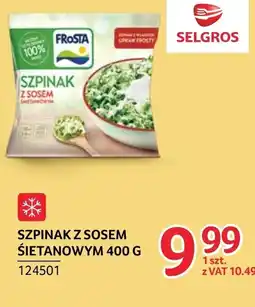 Selgros Szpinak Frosta oferta