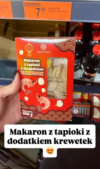 Biedronka Makaron z tapioki z dodatkiem krewetek Asia Style oferta