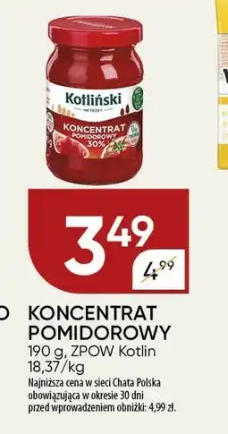 Chata Polska Koncentrat pomidorowy Kotliński oferta