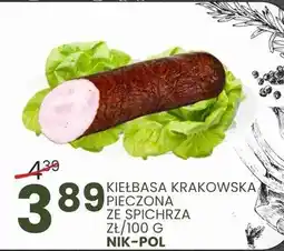 Wafelek Kiełbasa krakowska pieczona Nik-Pol oferta