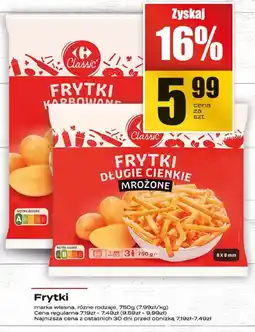 Supeco Frytki długie cienkie mrożone Carrefour oferta