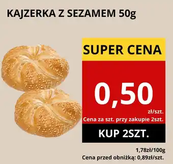 Supeco Bułka kajzerka z sezamem 50g Supeco oferta
