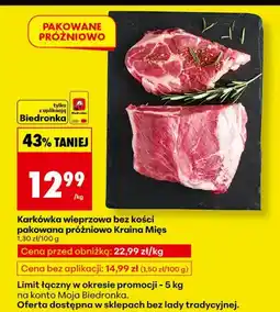 Biedronka Karkówka wieprzowa bez kości Kraina Mięs oferta