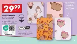 Biedronka Prześcieradło 90 x 200 cm pusheen oferta