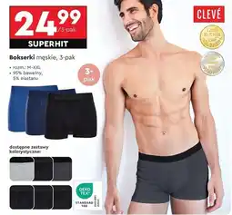 Biedronka Bokserki męskie m-xxl Cleve oferta