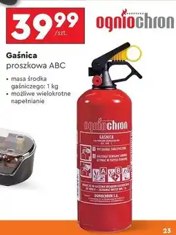 Biedronka Gaśnica proszkowa 1 kg abc Ogniochron oferta
