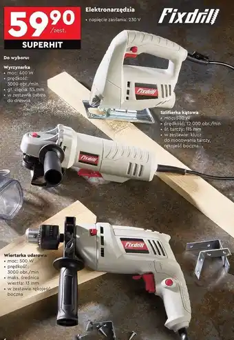 Biedronka Wiertarka udarowa 500 w Fixdrill oferta