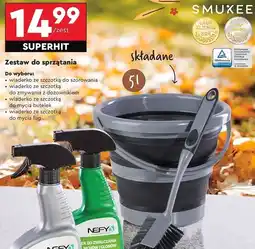 Biedronka Wiaderko okrągłe + szczotka z dozownikiem Smukee oferta