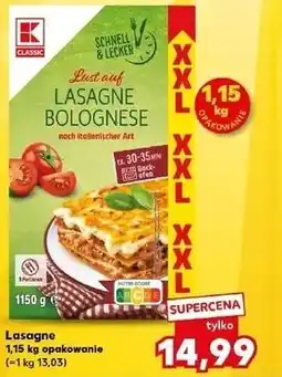 Kaufland Lasagne bolognese z wieprzowiny K-Classic oferta