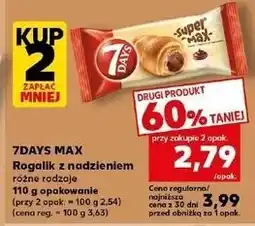 Kaufland Rogal z nadzieniem kakaowym 7 Days Super Max oferta
