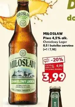 Kaufland Piwo Miłosław Chmielowy Lager oferta