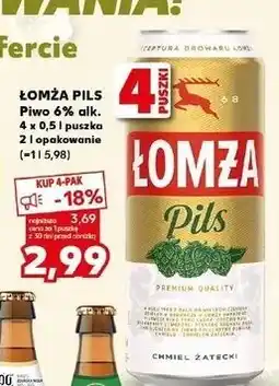 Kaufland Piwo Łomża Pils oferta