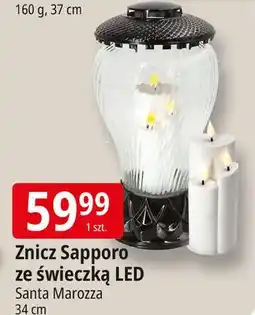 E.Leclerc Znicz sapporo ze świeczką led Santa Marozza oferta