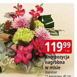 E.Leclerc Kompozycja nagrobna w misie 45 cm Hanmar oferta