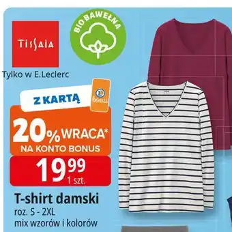E.Leclerc T-shirt damski s-2xl Tissaia oferta