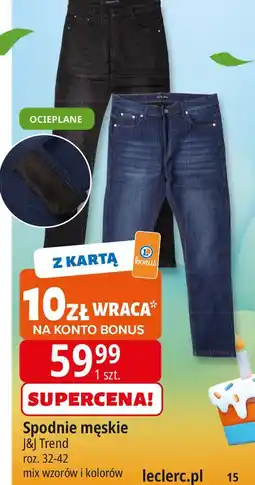 E.Leclerc Spodnie męskie jeans rozm. 32- 42 J&J Trend oferta