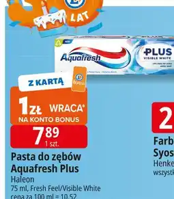 E.Leclerc Pasta do zębów fresh feel Aquafresh Plus oferta