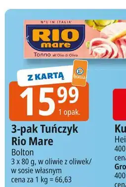E.Leclerc Tuńczyk w sosie własnym Rio Mare oferta