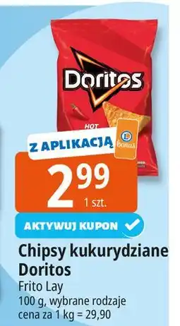 E.Leclerc Chipsy kukurydziane o smaku ostrej papryki Doritos oferta