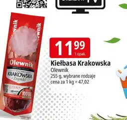 E.Leclerc Kiełbasa krakowska sucha Olewnik oferta
