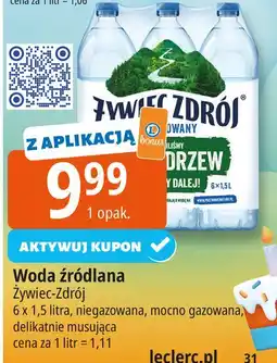 E.Leclerc Woda niegazowana Żywiec Zdrój oferta