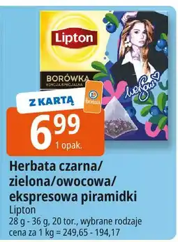 E.Leclerc Herbata czarna z borówką Lipton oferta