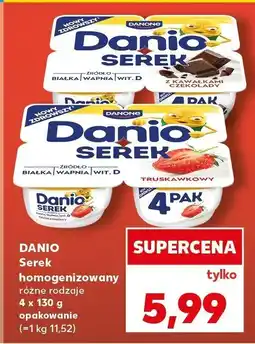 Kaufland Serek homogenizowany różne rodzaje Danio oferta