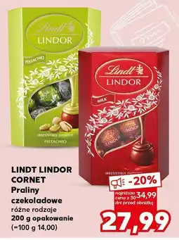 Kaufland Praliny czekoladowe Lindt Lindor Cornet oferta