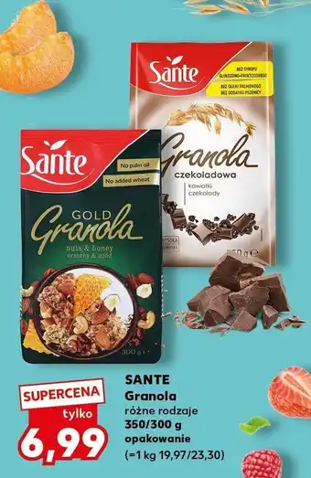 Kaufland Granola Sante różne rodzaje oferta
