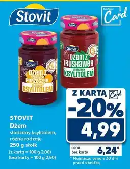 Kaufland Dżem słodzony ksylitolem różne rodzaje Stovit oferta