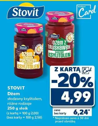 Kaufland Dżem słodzony ksylitolem różne rodzaje Stovit oferta