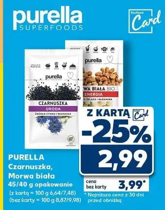 Kaufland Czarnuszka, morwa biała Purella oferta