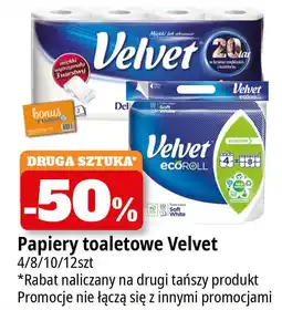 E.Leclerc Papier toaletowy delikatnie biały Velvet Eco Roll oferta