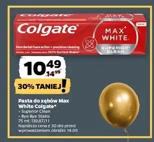Netto Pasta do zębów bye stains Colgate Max White oferta