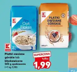 Kaufland Płatki owsiane górskie lub błyskawiczne 500 g opakowanie oferta