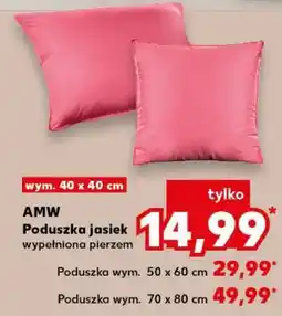 Kaufland AMW Poduszka jasiek wypełniona pierzem oferta