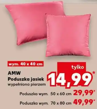 Kaufland AMW Poduszka jasiek wypełniona pierzem oferta