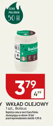 Chata Polska Wkład olejowy bolsius oferta
