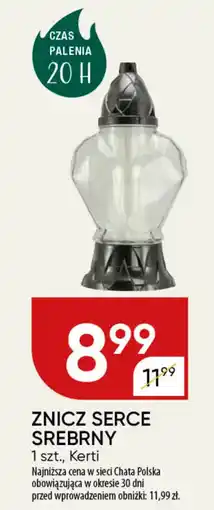 Chata Polska Znicz serce srebrny kerti oferta