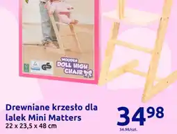 Action Drewniane krzesło dla lalek Mini Matters oferta