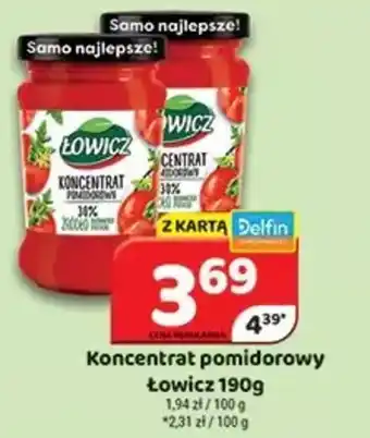 Delfin Koncentrat pomidorowy Łowicz oferta