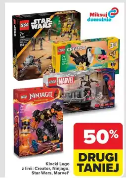 Carrefour Klocki Lego z linii: Creator, Ninjago, Star Wars, Marvel oferta